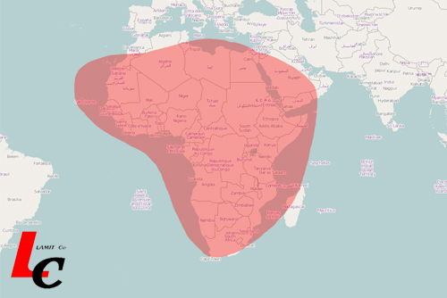 AMOS 5 Satellite Coverage Europe Africa Middle East