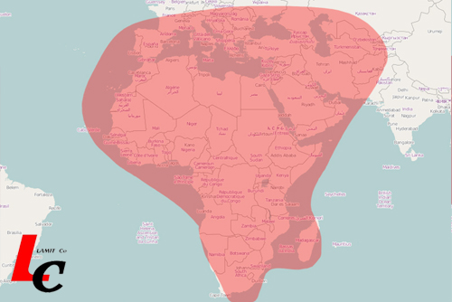 AMOS 5 Satellite Coverage Europe Africa Middle East